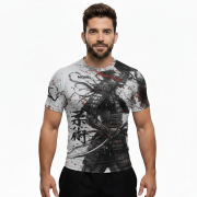 Samurai Cherry Blossom BJJ Custom Brazilian Jiu Jitsu Rash Guard - Image 2