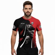 Smoke Skull Red BJJ Custom Brazilian Jiu Jitsu Rash Guard - Image 2