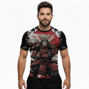 Samurai Warrior Katana BJJ Custom Brazilian Jiu Jitsu Rash Guard - Image 2