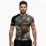 Samurai Warrior Azure Dragon White Tiger BJJ Custom Brazilian Jiu Jitsu Rash Guard - Image 2