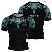 Aztec Tribal Sun Symbol Custom BJJ MMA Rash Guard for Men - Image 5