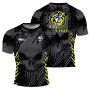 Grunge Gray Skull BJJ Custom Brazilian Jiu Jitsu Rash Guard