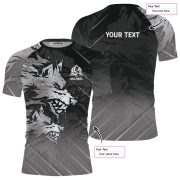Ice Wolf Grey Black Version Custom BJJ Rash Guard for Men - Image 5
