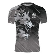 Ice Wolf Grey Black Version Custom BJJ Rash Guard for Men - Image 3