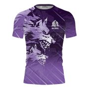 Ice Wolf Purple Version Custom BJJ Rash Guard for Men - Image 3