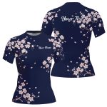 Japanese Cherry Blossom Custom BJJ MMA Rash Guard for Women