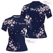 Japanese Cherry Blossom Custom BJJ MMA Rash Guard for Women - Image 5