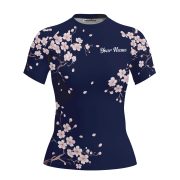 Japanese Cherry Blossom Custom BJJ MMA Rash Guard for Women - Image 3