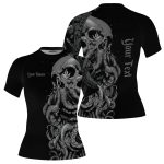 Kraken Octopus Monochrome Version Custom BJJ MMA Rash Guard for Women