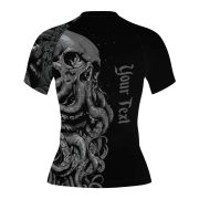 Kraken Octopus Monochrome Version Custom BJJ MMA Rash Guard for Women - Image 4