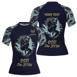 Lotus Dragon Cherry Blossom Custom BJJ Rash Guard for Women