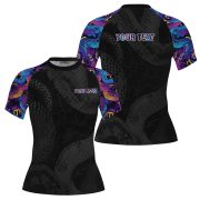 Neon Snake Custom BJJ MMA Rash Guard for Women