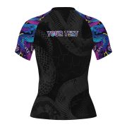 Neon Snake Custom BJJ MMA Rash Guard for Women - Image 4
