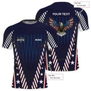 Patriotic USA Flag Stars and Stripes Custom BJJ Rash Guard for Men - Image 5