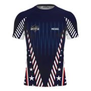 Patriotic USA Flag Stars and Stripes Custom BJJ Rash Guard for Men - Image 3