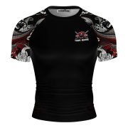 Red Black Samurai Warrior Helmet BJJ Custom Brazilian Jiu Jitsu Rash Guard - Image 3