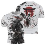 Samurai Cherry Blossom BJJ Custom Brazilian Jiu Jitsu Rash Guard