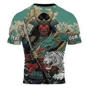 Samurai Hannya Mask Dragon White Tiger BJJ Custom Brazilian Jiu Jitsu Rash Guard - Image 4