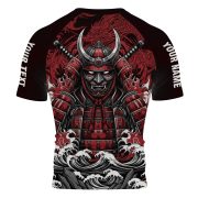 Samurai Red Armor Ronin BJJ Custom Brazilian Jiu Jitsu Rash Guard - Image 4