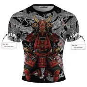 Samurai Spirit Dragon Sakura BJJ Custom Brazilian Jiu Jitsu Rash Guard - Image 5