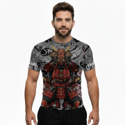 Samurai Spirit Dragon Sakura BJJ Custom Brazilian Jiu Jitsu Rash Guard - Image 2