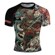 Samurai Warrior Azure Dragon White Tiger BJJ Custom Brazilian Jiu Jitsu Rash Guard - Image 3