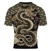 Samurai Warrior Golden Dragon BJJ Custom Brazilian Jiu Jitsu Rash Guard - Image 4