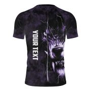 Scary Wolf Smoke Blue Custom BJJ Rash Guard for Men - Image 4