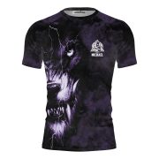 Scary Wolf Smoke Blue Custom BJJ Rash Guard for Men - Image 3