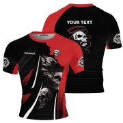 Smoke Skull Red BJJ Custom Brazilian Jiu Jitsu Rash Guard