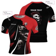 Smoke Skull Red BJJ Custom Brazilian Jiu Jitsu Rash Guard - Image 5