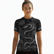 Snake Peonies Lotus Flowers Monochrome Design Custom - Image 2