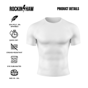 Aztec Symbols Tribal Pattern White Version Custom BJJ MMA Rash Guard for Men - Image 6