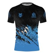 Blue Wolf Claws Custom BJJ Rash Guard for Men - Image 3