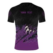 Purple Wolf Claws Custom BJJ Rash Guard for Men - Image 4