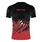 Red Wolf Claws Custom BJJ Rash Guard for Men - Image 4