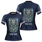 Norse Mythology Valhalla Custom BJJ MMA Rash Guard for Women