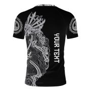 Viking Norse Mjolnirs Might Black Belt Custom BJJ Rash Guard for Men - Image 4