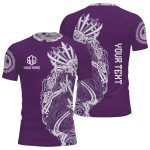 Viking Norse Mjolnirs Might Purple Belt Custom BJJ Rash Guard for Men
