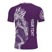 Viking Norse Mjolnirs Might Purple Belt Custom BJJ Rash Guard for Men - Image 4