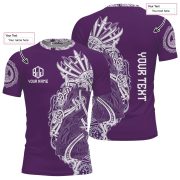 Viking Norse Mjolnirs Might Purple Belt Custom BJJ Rash Guard for Men - Image 5