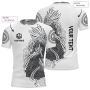 Viking Norse Mjolnirs Might White Belt Custom BJJ Rash Guard for Men - Image 5