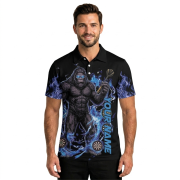 Bigfoot Blue Fire Dartboards Sasquatch Custom Darts Shirt - Image 2