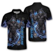 Bigfoot Blue Fire Dartboards Sasquatch Custom Darts Shirt