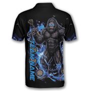 Bigfoot Blue Fire Dartboards Sasquatch Custom Darts Shirt - Image 3