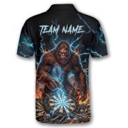 Bigfoot Blue Fire Dartboards Sasquatch Custom Darts Shirt - Image 4