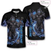 Bigfoot Blue Fire Dartboards Sasquatch Custom Darts Shirt - Image 5