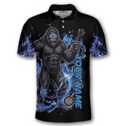 Bigfoot Blue Fire Dartboards Sasquatch Custom Darts Shirt - Image 4