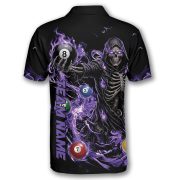 Grim Reaper Purple Black 8 Ball Billiard Custom Pool Shirt - Image 4