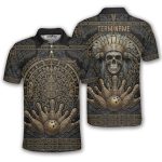Aztec Tribal Headman Skull Bowling Strike Custom Bowling Shirt